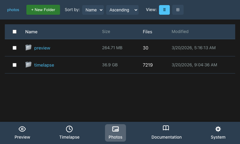 Photos View Screenshot =400x240