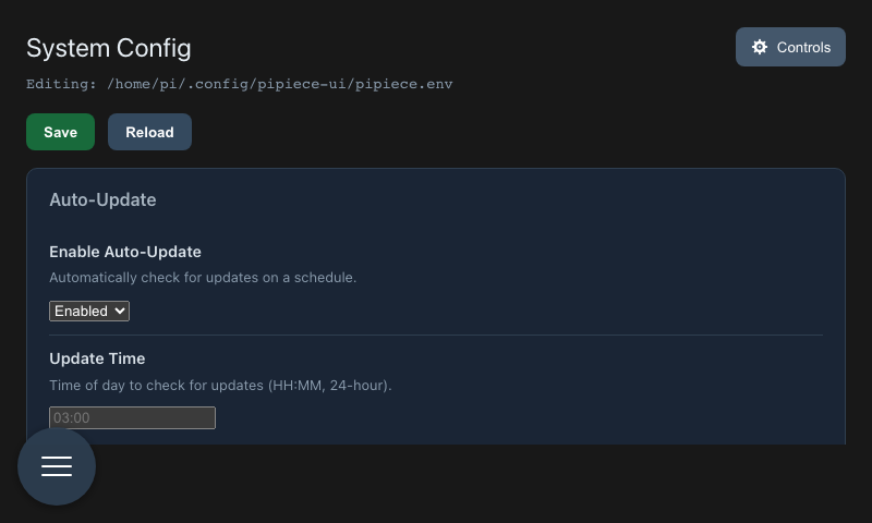 System Config View