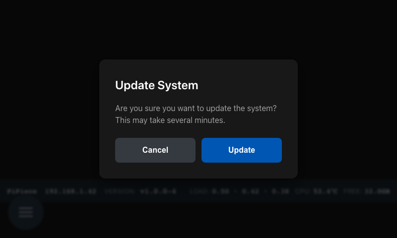 System Update View